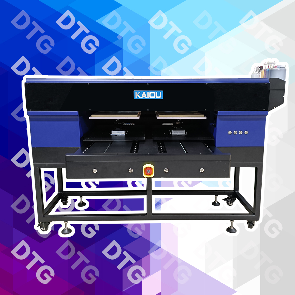 Impresora DTG de gran formato kaiou, plataforma de impresión doble, camiseta, máquina DTG