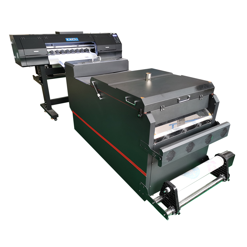 Máquina de agitación de polvo Impresora DTF Máquina de impresión de camisetas 2 * I3200 Cabezal de impresión