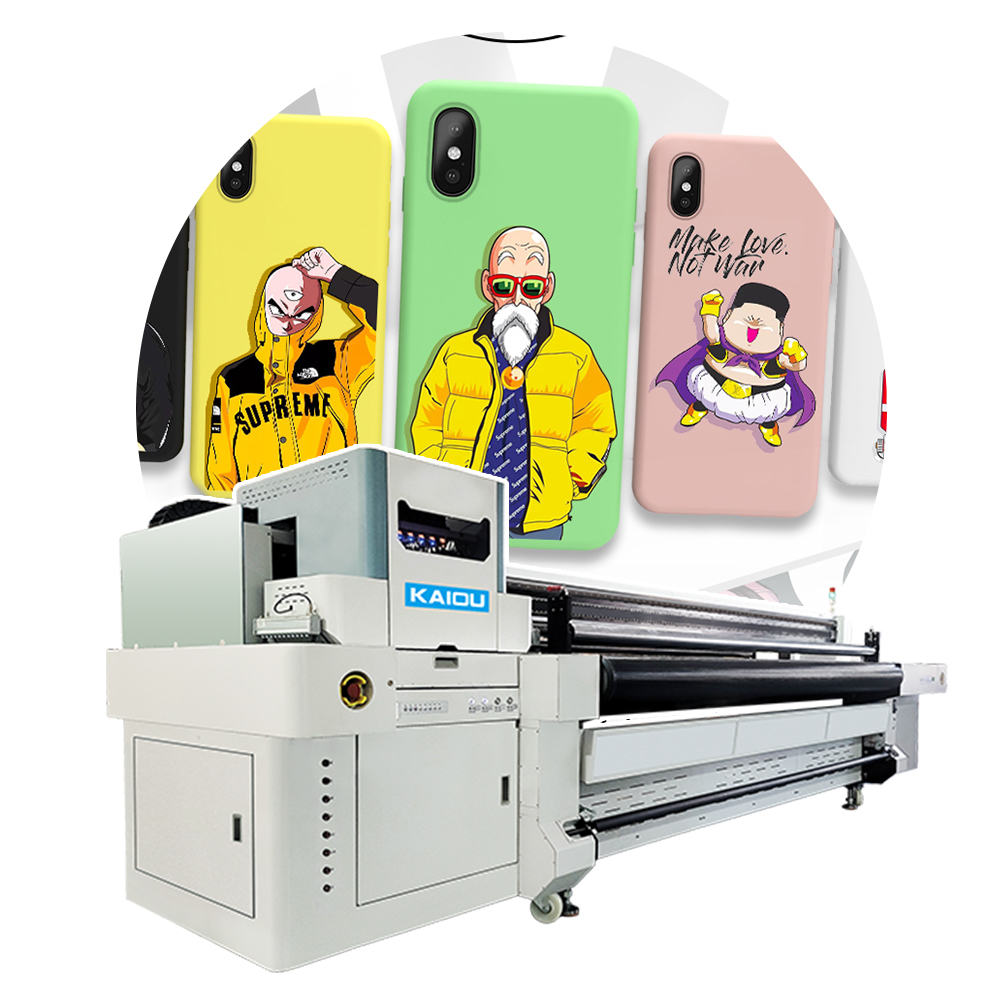 Impresora kaiou uv i3200 cabezal de impresión 3,2 m de ancho de impresión Placa y rollo integrados
