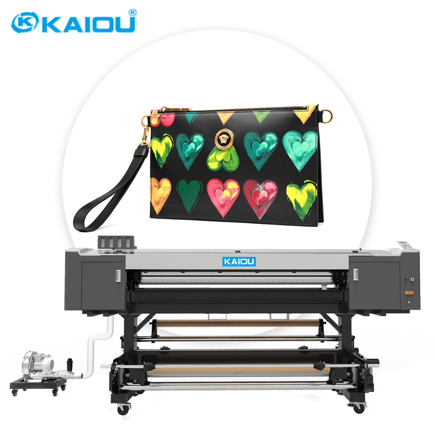 Impresora uv kaiou de 1,8 m, impresora UV comercial de gran formato, rollo a rollo